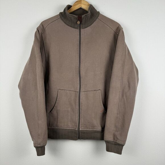 Lululemon Full Zip Bomber Jacket Brown Fleece Heavyweight Track Athleisure Sz M - Picture 2 of 4